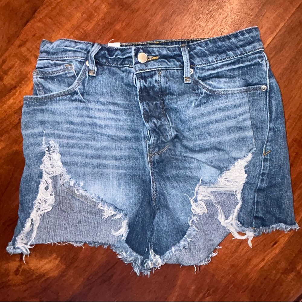 Good American Bombshell Shorts Size 6 / Size 28 Distressed - Picture 3 of 7